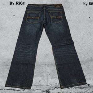 Buffalo David Bitton Deakon Relaxed Men's Jeans Size 38x32 Embroidered Mid Rise